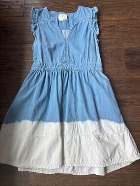 kate spade Blue and White Dip-Dye Chambray Sundress